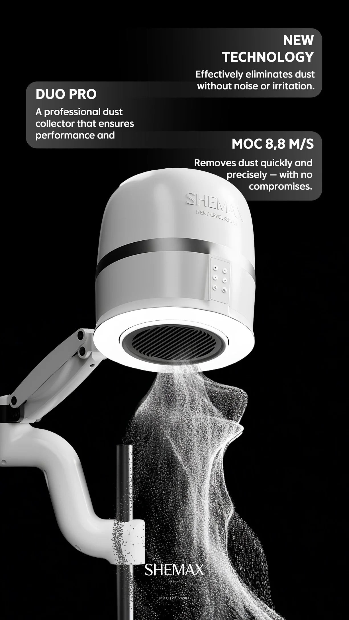 SHEMAX DUO PRO – Nail Dust Collector & LED Lamp