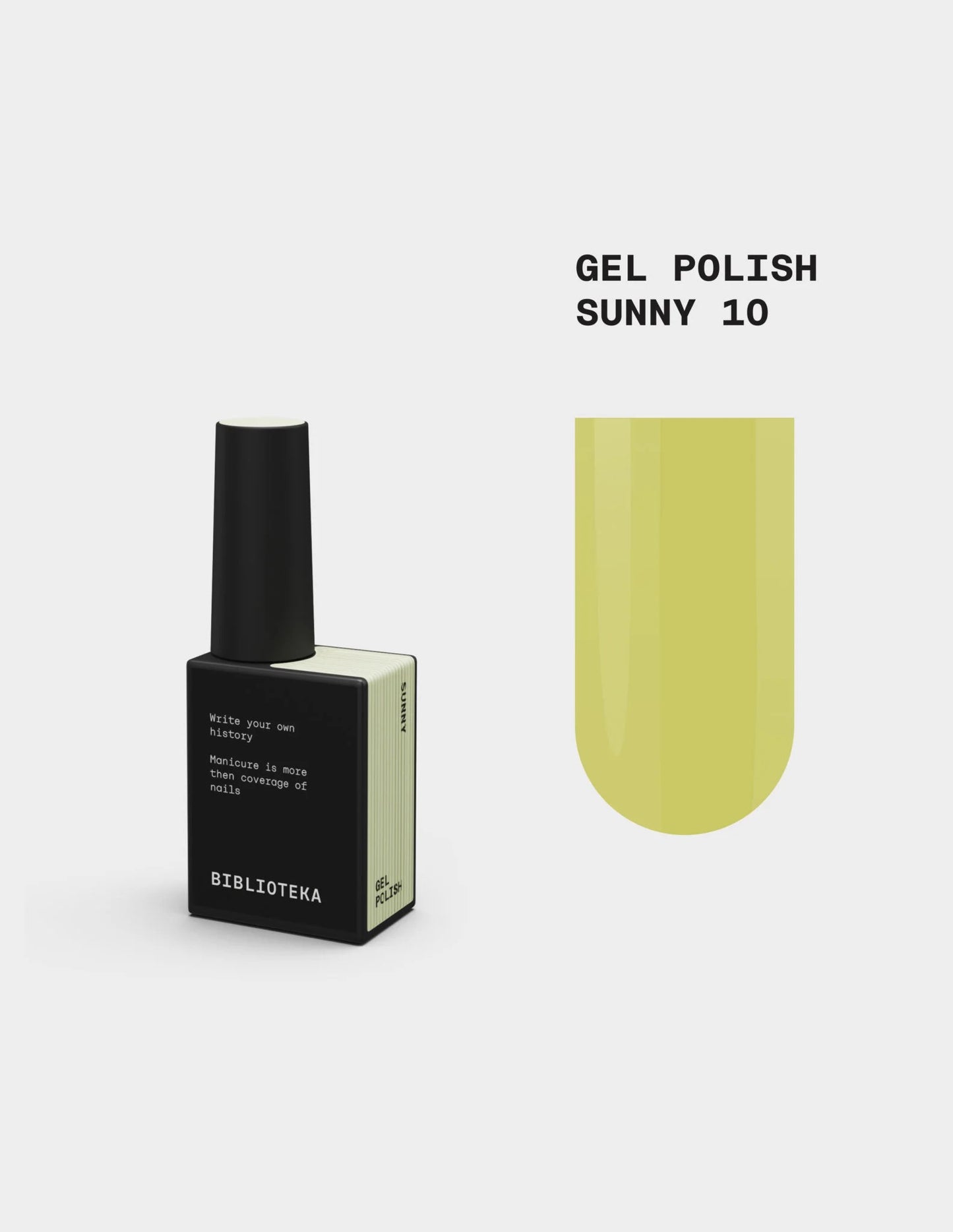 BIBLIOTEKA Gel Polish № 10 Sunny – Yellow, 10 ml