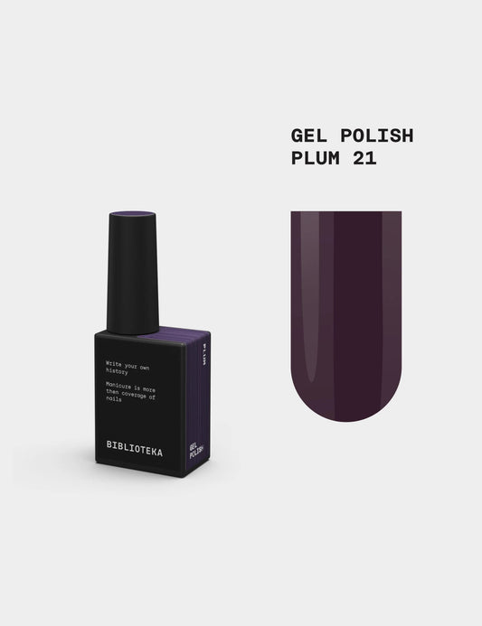 BIBLIOTEKA Gel Polish № 21 Plum – Plum, 10 ml