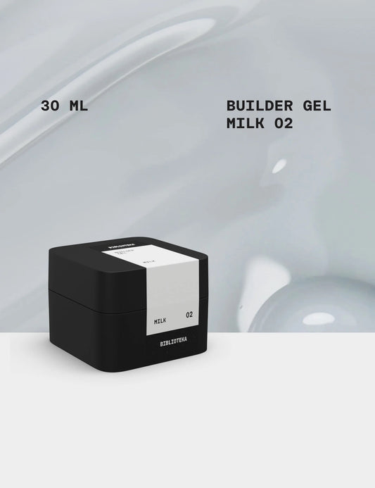 BIBLIOTEKA Builder Gel № 02 Milk – Milky, 30 ml