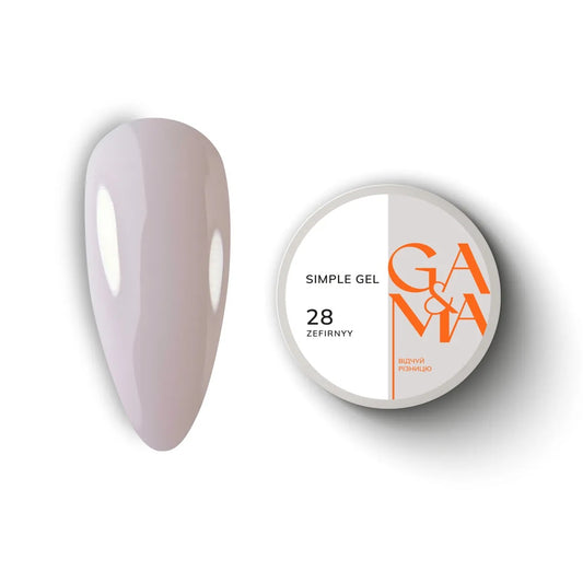 SIMPLE GEL GA&MA(Gemely) 028 ZEFIRNYY 30 ml