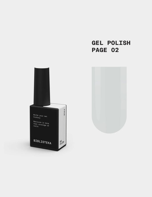 BIBLIOTEKA Gel Polish №02 Page — White, 10 ml