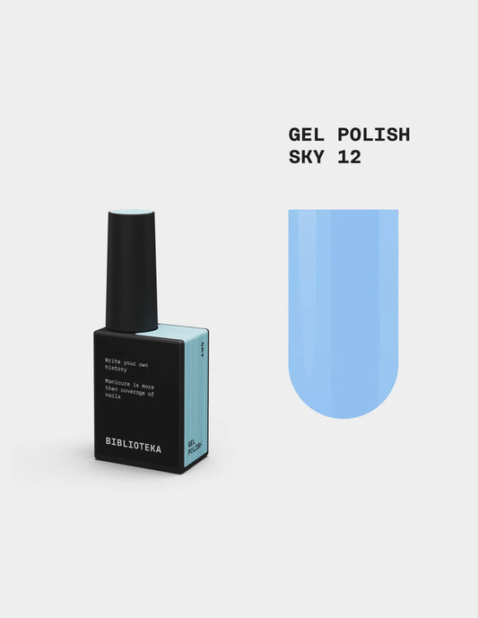 BIBLIOTEKA Gel Polish № 12 Sky – Light Blue, 10 ml